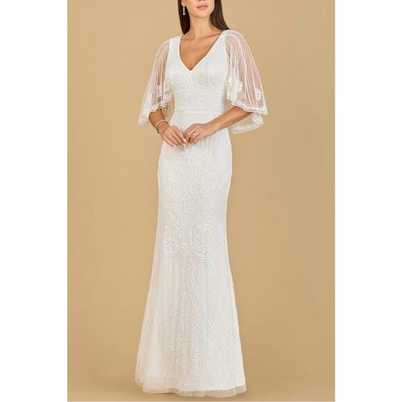 NEW NWT Lara Designs 51142 Ivory White Gown size 4 / Small - Picture 1 of 6